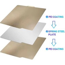 Teknik Filament 3D Bambu Lab A1-X1-P1S Peı Kaplı Yay Çeliği Manyetik Tabla - 256X256MM - Çift Yüzlü