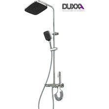 QuarVit Duxxa Piyano 5 Fonksiyonlu Krom Banyo Bataryalı Robot Duş Seti Tepe