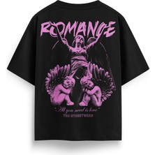 T&D Streetwear Romance Baskılı Oversize Heavyweight Streetwear T-Shirt