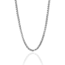 Berk Mücevherat 14 Ayar Beyaz Altın Erkek Tasarım Zincir