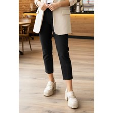 Preshley Kadın Guzi Bej Rugan Ince Tokalı 8 cm Topuklu Platformlu Ayakkabı