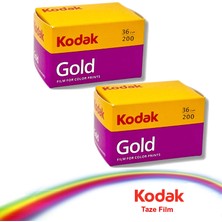 Kodak 05/2027 35MM Renkli Analog Fotoğraf Filmi Kodak Gold 200 36 Poz 2 Adet