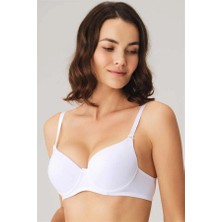 Aria's Closet Arias Closet Balenli Destekli Dolgulu Askıları Çıkabilen Günlük Klasik T-Shirt Sütyeni