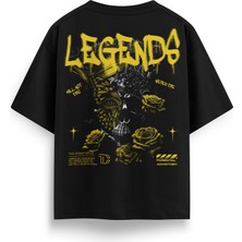T&D Streetwear Legends Baskılı Oversize Heavyweight Streetwear T-Shirt