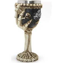 Iskelet Eli Tutan 3D Kabartmalı Paslanmaz Çelik Kadeh Bardak