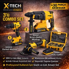 SGS5450 Combo Set 3 Parça (Darbeli Matkap/kırıcı-Delici Matkap/avuç Taslama Makinesi)