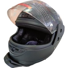 Monero Kapalı Motosiklet Kaskı (Çıkarılabilir Fermuarlı Boyunluklu)