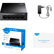 Binbir Göz Bilgisayar Cudy GS105 5 Port 10/100/1000 Yonetılemez Desktop Swıtch Metal Kasa