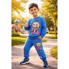 Almira Anne Bebek Erkek Çocuk Mavi Takım - Rahat ve Şık Günlük Giyim