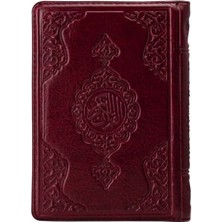 Binbir Göz Kitap 2 Renkli Bordo Çanta Boy Kur'an-I Kerim (Yaldızlı-Kılıflı) 2 Renkli Kuranı Kerimler