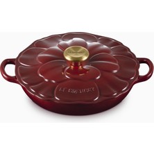 Le Creuset Çiçek Kapaklı Emaye Dökme Demir Gurme Tencere, 26CM