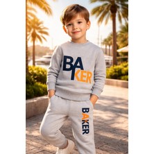 Almira Anne Bebek Rahat Erkek Çocuk Eşofman Takımı Gri Renk Spor Seti