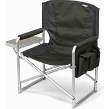 Haegs Alüminyum Kamp Sandalyesi, Taşınabilir Katlanır Yönetmen Sandalyesi, Yan Sehpa ve Çıkarılabilir Yan Cep ile Açık Hava Kampı, Piknik, Bahçe, Teras, Balkon, Yeşil