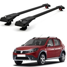 Cross Oto Aksesuarları Dacia Sandero -I- Stepway 2008–2012 için Ara Atkı Tavan Barı , Araca Özel , Kilitlenebilir Araç Üstü Ekipman Taşıma Barı (2 Adet)