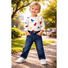 Almira Anne Bebek Erkek Çocuk Mavi Kot Pantolon Günlük Kullanım Rahatlığı