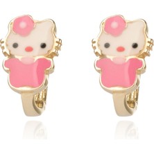 Berk Mücevherat 14 Ayar Altın Hello Kitty Figürlü Çocuk Küpe