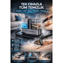 Msy Elektronik Buharlı Koltuk ve Halı Temizleme Makinesi Spot Cleaner Güçlü Vakumlu Taşınabilir