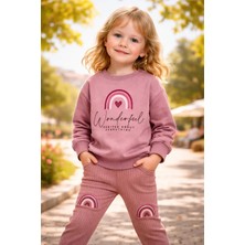 Almira Anne Bebek Kız Çocuk Giyim Takım Günlük Kullanım Rahat ve Şık