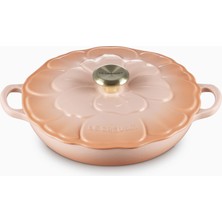 Le Creuset Çiçek Kapaklı Emaye Dökme Demir Gurme Tencere, 26CM