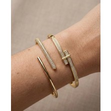 Queen Accessory Çelik Kelepçe Bileklik Seti