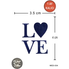 Trakya Tattoo 1 Ay Kalıcı Dövme Love Geçici Dövme