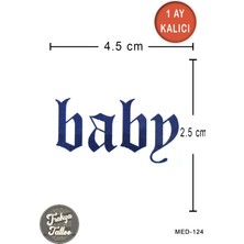 Trakya Tattoo 1 Ay Kalıcı Dövme Baby Yazı Geçici Dövme