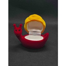 Sarıyer Silver Salyangoz Model Kadife Yüzük Kutusu Hediye Paketi Takı Aksesuar Saklma Kabı