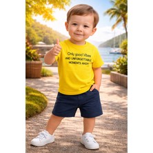 Almira Anne Bebek Bebek Yazlık Şort Takımı - Rahat ve Şık Erkek Bebek Giyim