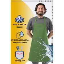 Toshe Mutfak Önlüğü Suya Dayanıklı Mutfak Önlük Şef Önlüğü 2 Geniş Cepli Barista Önlüğü Önlük S