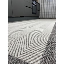 Nevmahall Çerçeve Bej Krem Kaymaz Taban Leke Tutmaz Sisal Halı