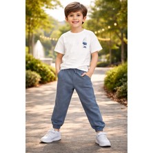 Almira Anne Bebek Bebek ve Çocuk Giyim Ürünleri Erkek Çocuk Takım Beyaz Keten Pantolon Tişört