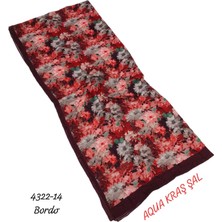 Sedef Aqua Kraş Desenli Bambu Kraş Şal Lüx