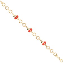 Berk Mücevherat 14 Ayar Altın Kiraz Figürlü Çocuk Künyesi