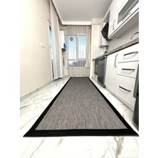 Nevmahall Çerçeve Bej Krem Kaymaz Taban Leke Tutmaz Sisal Halı