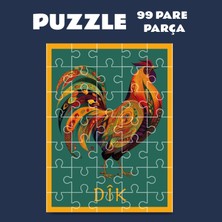 Zerya Pazil Bi Kurdî Dîk Horoz - Kürtçe Puzzle Yapboz (99 Pare/parça - A4)