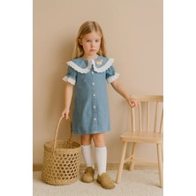 Almira Anne Bebek Kız Çocuk Yazlık Kot Elbise Çocuk Giyim Yaz Sezonu Moda