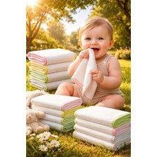 Almira Anne Bebek Bebek Ağız Mendili 6'lı Set Yumuşak Penye Bebek Hijyen Seti