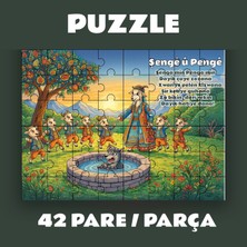 Zerya Pazil Bi Kurdî Şengê Û Pengê - Kürtçe Puzzle (42 Pare/parça - A4)