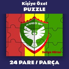 Zerya Isme Özel Amedspor Puzzle - Amed Spor Pazil Yapboz (24 Pare/parça - A5) - Isim Için Mesaj Atınız