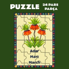 Zerya Pazil Bi Kurdî Adar Mart Ayı - Kürtçe Puzzle Yapboz (24 Pare/parça - A5)