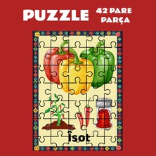 Zerya Pazil Bi Kurdî Îsot Biber - Kürtçe Puzzle Yapboz (42 Pare/parça - A4)