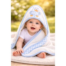Almira Anne Bebek Bebek Havlusu Erkek Çocuk Ördek Nakışlı Pamuklu Bebek Havlusu