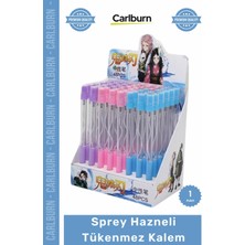Carlburn Özel Üretim Hijyenik Dezenfektan Kolonya Hazneli Okul Ofis Şık Tasarım Sprey Hazneli Tükenmez Kalem