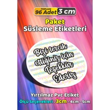 Sb Store Teşekkürler Ambalaj Hediye Paket Süsleme Etiketi Model 70 - 96 Adet 3cm