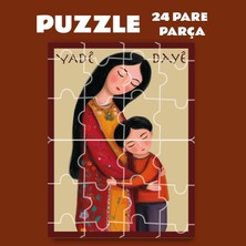 Zerya Pazil Bi Kurdî Yadê Dayê Anne - Kürtçe Puzzle Yapboz (24 Pare/parça - A5)