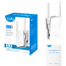 Binbir Göz Bilgisayar Cudy RE1800 AX1800 Wi-Fi 6 1port 2 Anten 2.4/5ghz Indoor Repeater Menzil Genişletici