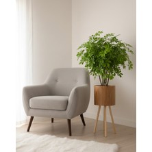 Özbience Ahşap Ayaklı Dekoratif Saksı Sepeti, Şık ve Doğal Tasarım