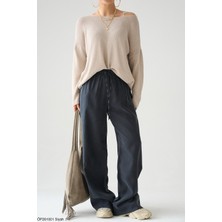 Elvara Tencel Cupra Kumaş Geniş Paça Kadın Pantolon