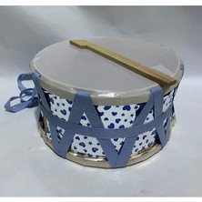 Abnturk Oyuncak Ahşap Büyük Boy Davul 24CM Çocuk Davulu Eğitici Sanatsal Aktiviteler