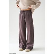 Elvara Tencel Cupra Kumaş Geniş Paça Kadın Pantolon